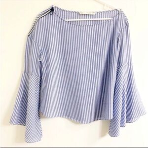 Zara Chambray/White Stripe Top